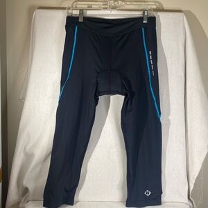 NAVISKIN Womens XL Black Padded Bike Cycling Capris Pants Biking UPF 50, NWT